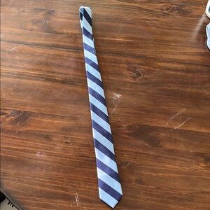 Striped Light Blue and Dark Blue Men's Tie